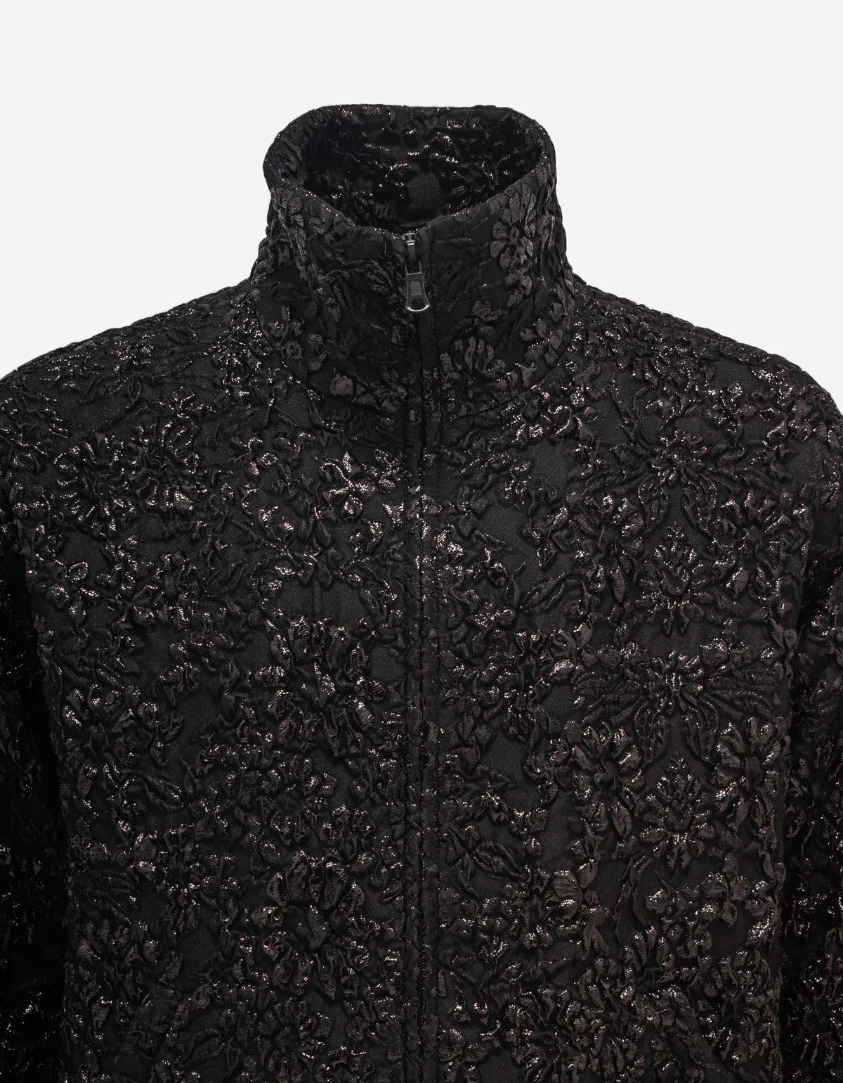 Valentino Black Nylon Brocade Jacket