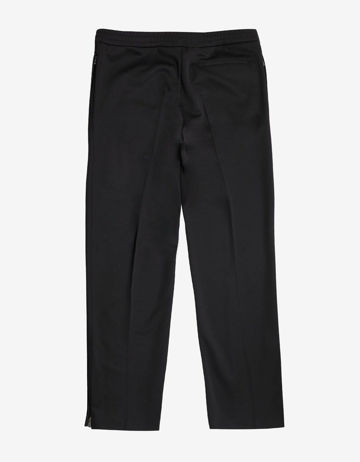 Valentino Black Trousers with Tonal Stripes