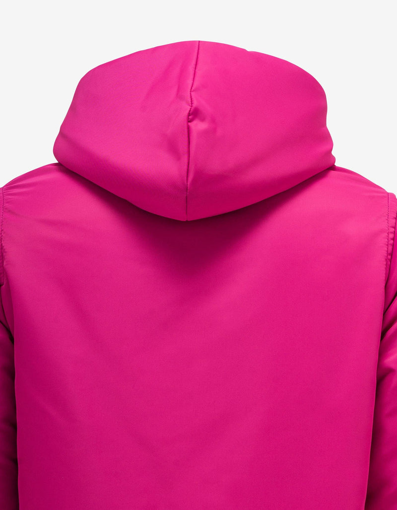 Valentino Pink Stud Detail Nylon Hoodie