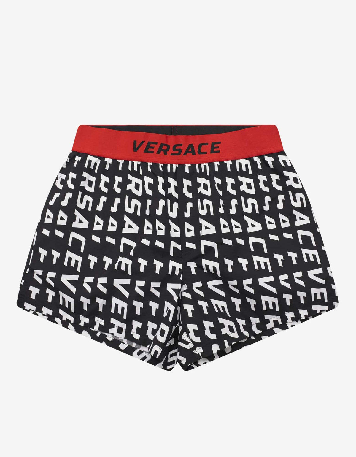 Versace Gym Black Speed Logo Swim Shorts
