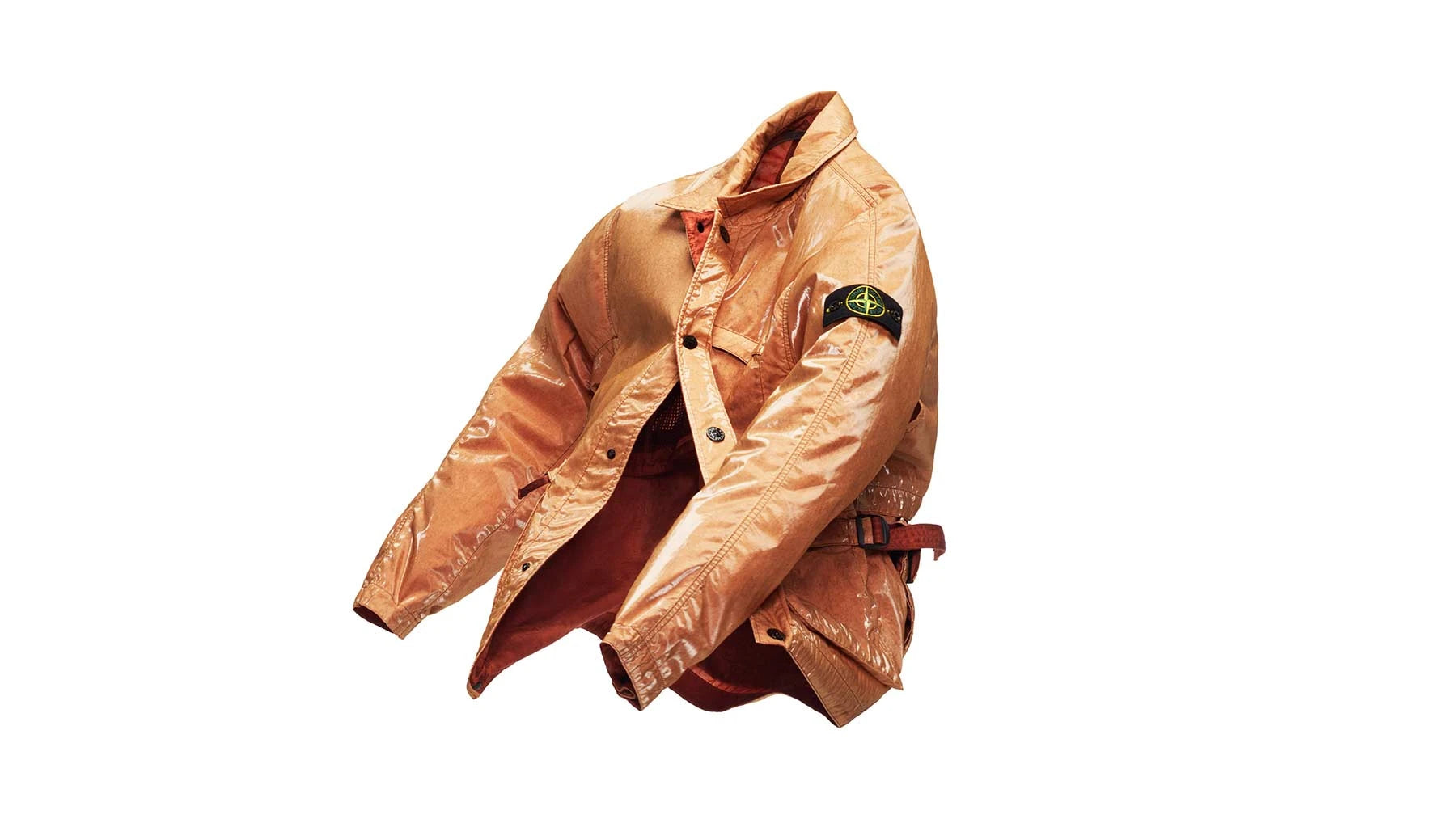 Stone Island SS24. Compass logo, garment dyed overshirt. 