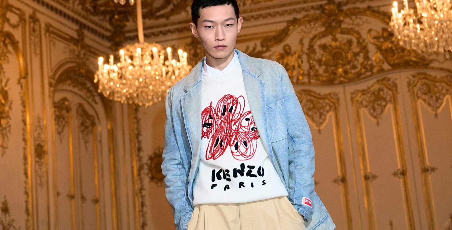 KENZO BY NIGO FOR HIM THE SPRING-SUMMER 2024 CAMPAIGN LOOKS Nigo builds the bridge between Japan and France, declining the iconic kimono shape through tailoring and outerwear menswear pieces.