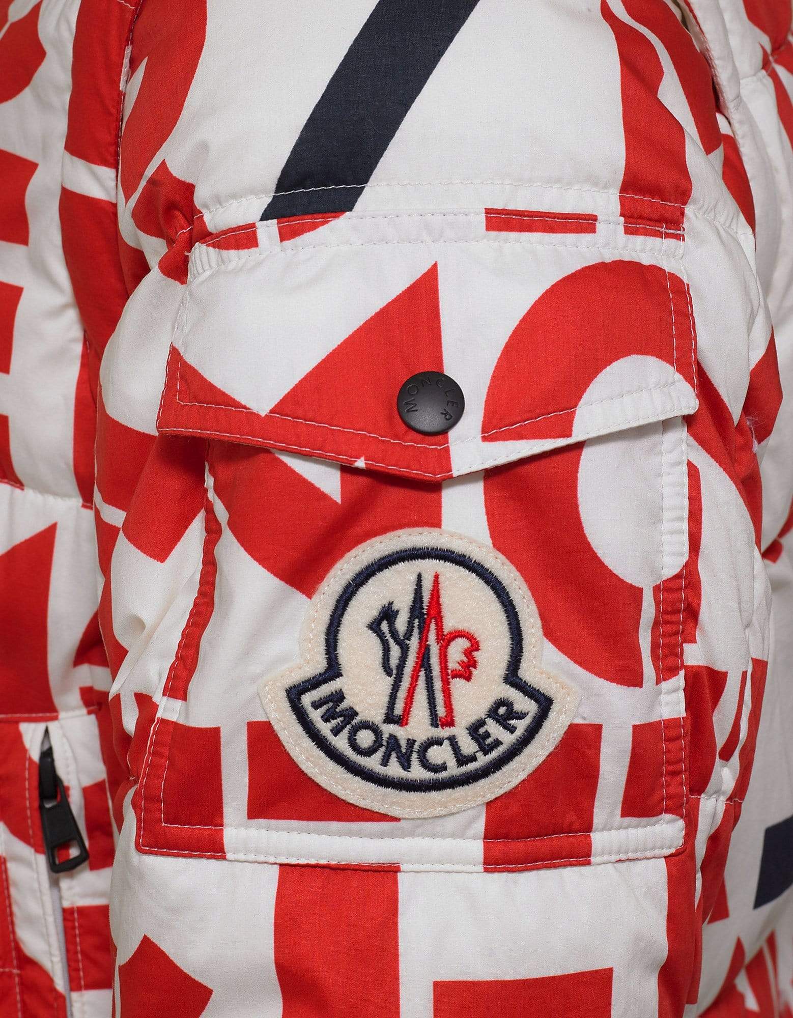 2 Moncler 1952 Jehan All Over Logo Print Nylon Down Jacket Zoo Fashions