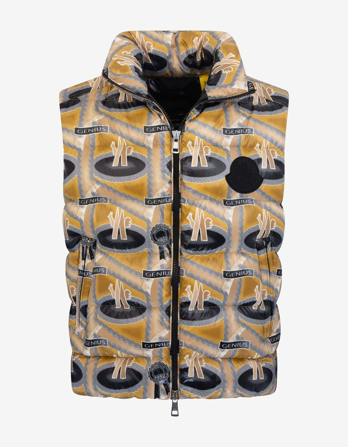 2 Moncler 1952 Moncler Parker Genius Print Nylon Down Gilet