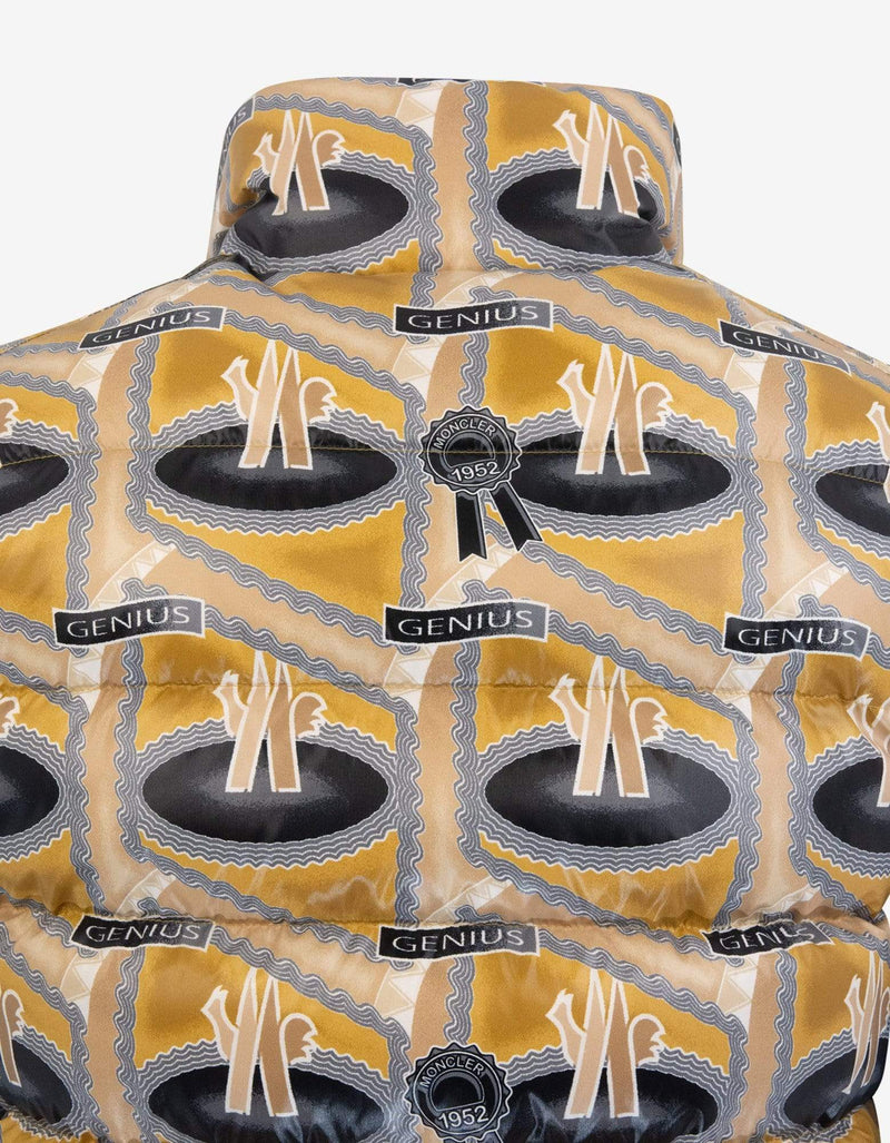 2 Moncler 1952 Moncler Parker Genius Print Nylon Down Gilet