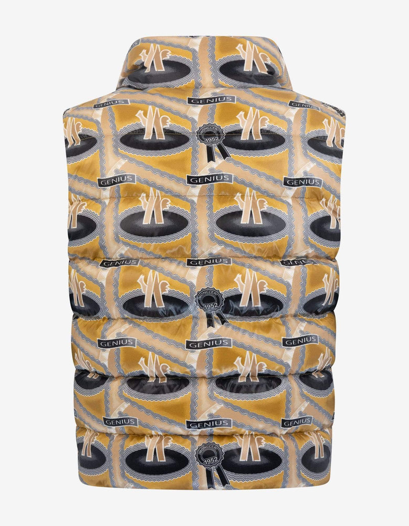 2 Moncler 1952 Moncler Parker Genius Print Nylon Down Gilet