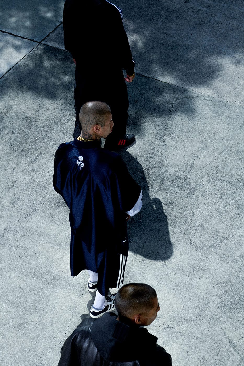 Willy Chavarria Adidas blue shirt and shorts set