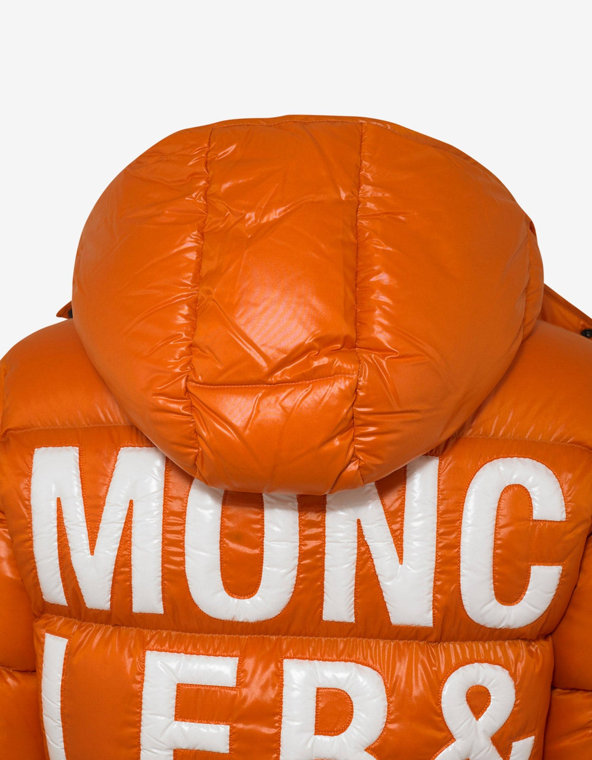 7 Moncler Fragment Hiroshi Fujiwara Hanriot Orange Nylon Down Jacket