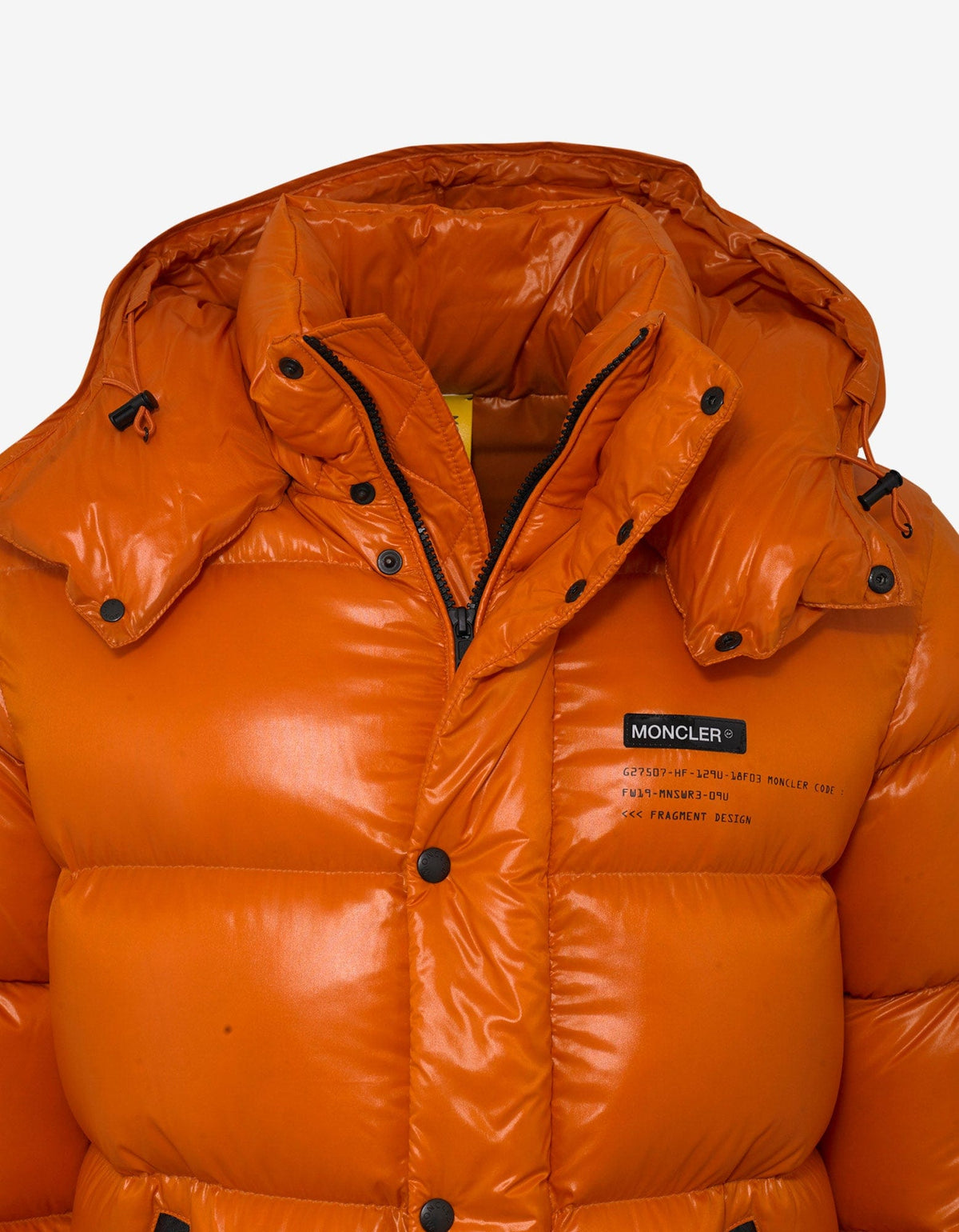 7 Moncler Fragment Hiroshi Fujiwara Hanriot Orange Nylon Down Jacket