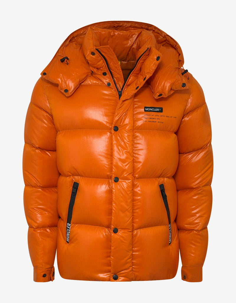 7 Moncler Fragment Hiroshi Fujiwara Hanriot Orange Nylon Down Jacket