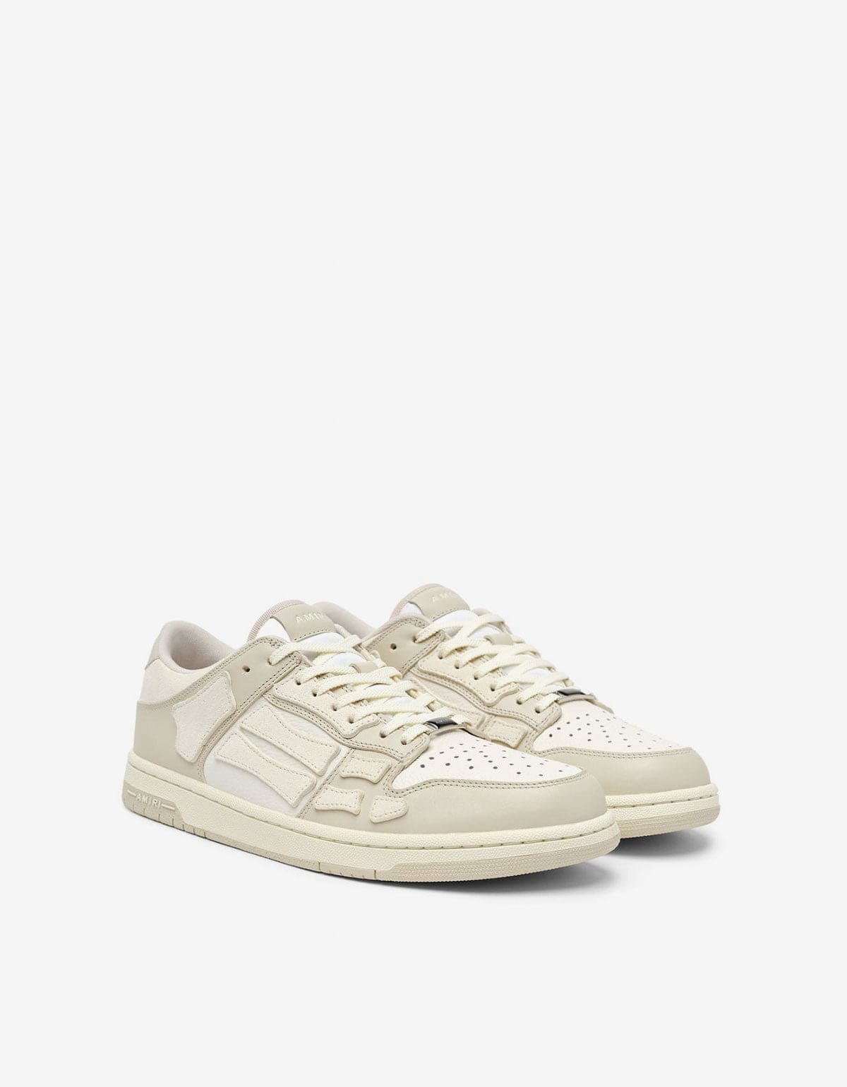 Amiri Alabaster White Skel Top Low Trainers AMFOSR1071-271