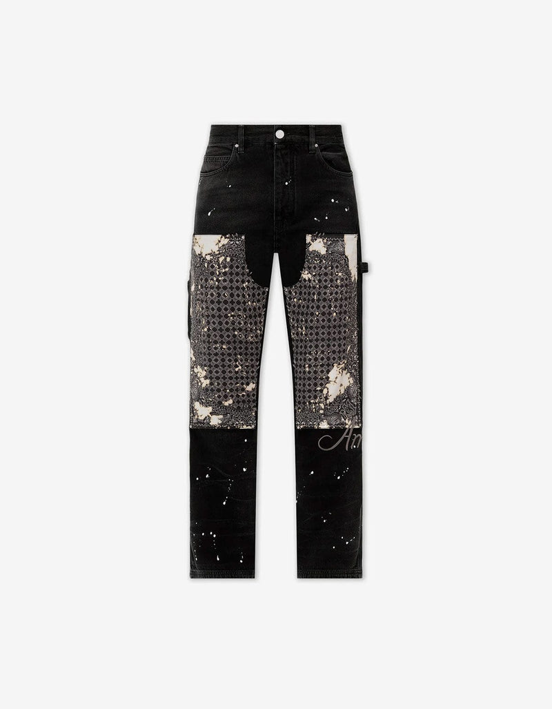 Amiri Black Bleach Bandana Carpenter Jeans AMDNGH1081 051 
