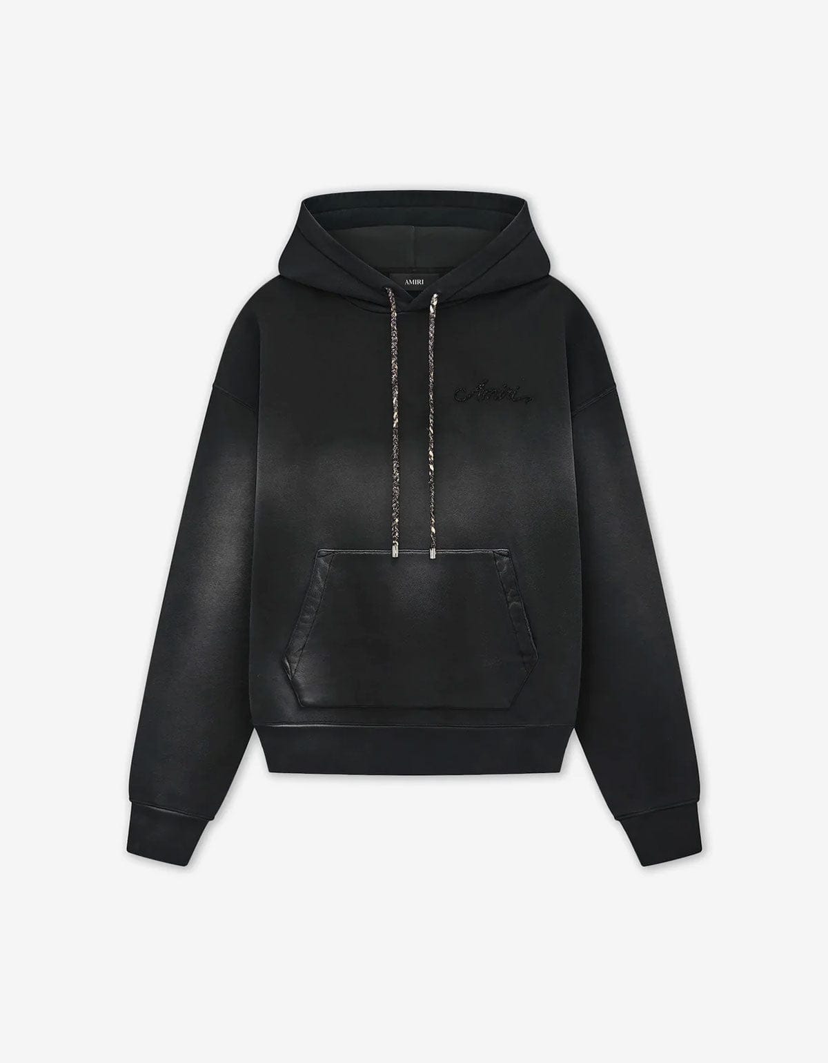 Amiri Black Bleach Bandana Oversized Hoodie | 100% Cotton | Zoo