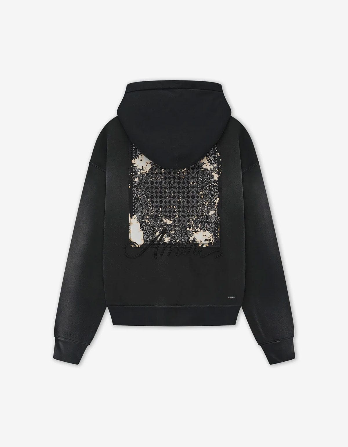 Amiri Black Bleach Bandana Oversized Hoodie AMJYHD1117 001