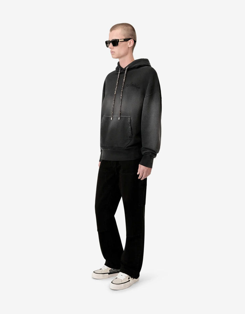 Amiri Black Bleach Bandana Oversized Hoodie AMJYHD1117 001