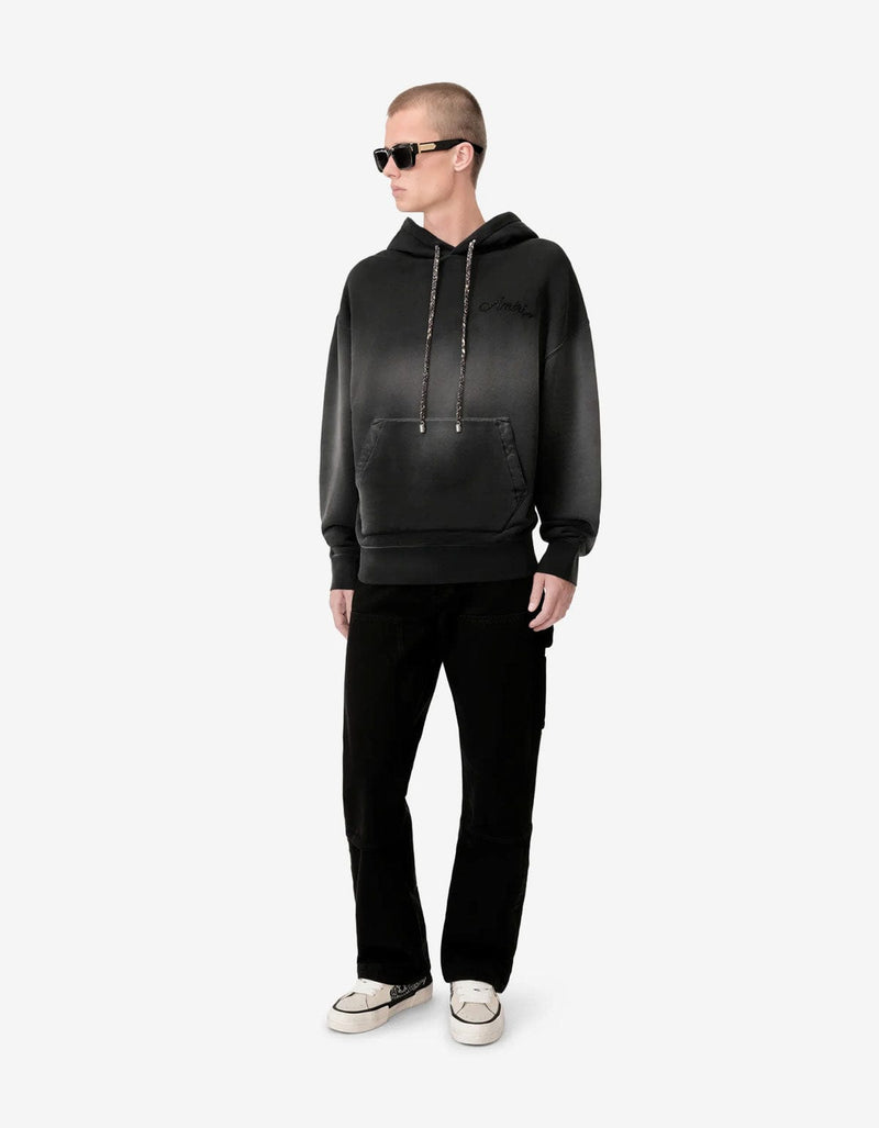 Amiri Black Bleach Bandana Oversized Hoodie AMJYHD1117 001