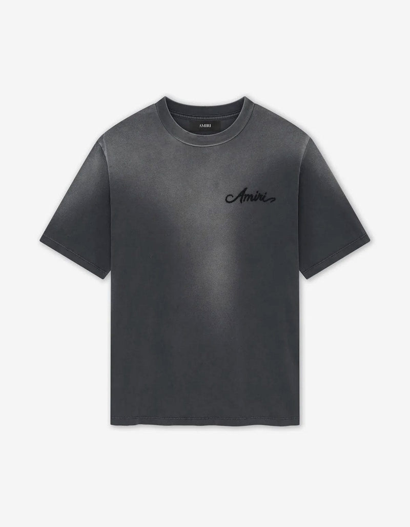 Amiri Black Bleach Bandana Patch T-Shirt AMJYTE1197 001
