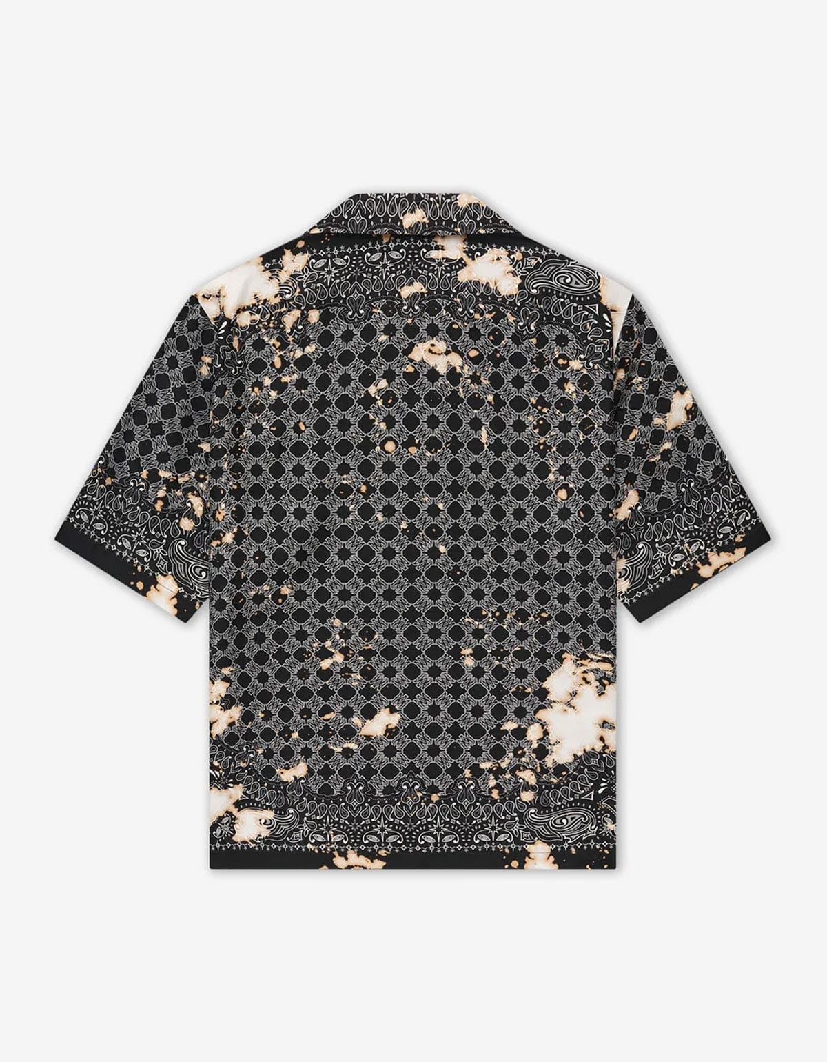 Amiri Black Bleach Bandana Bowling Shirt AMSTCA1159 001