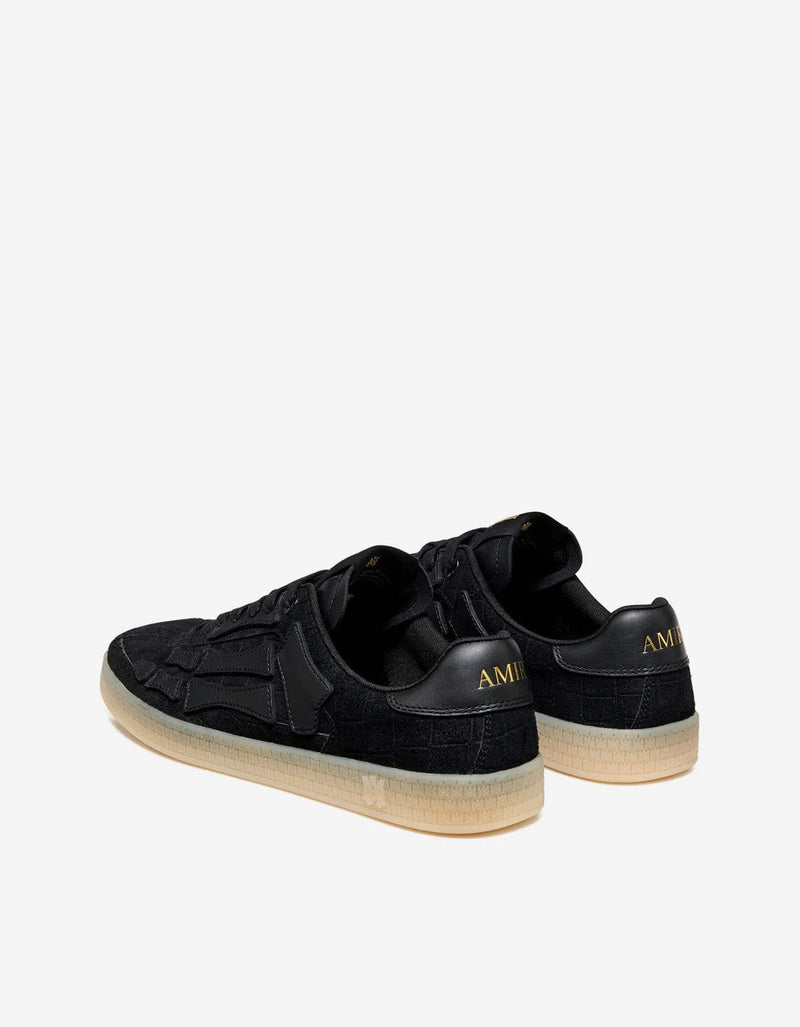 Amiri Black Croc Debossed Pacific Bones Trainers AMFOSR1177 001