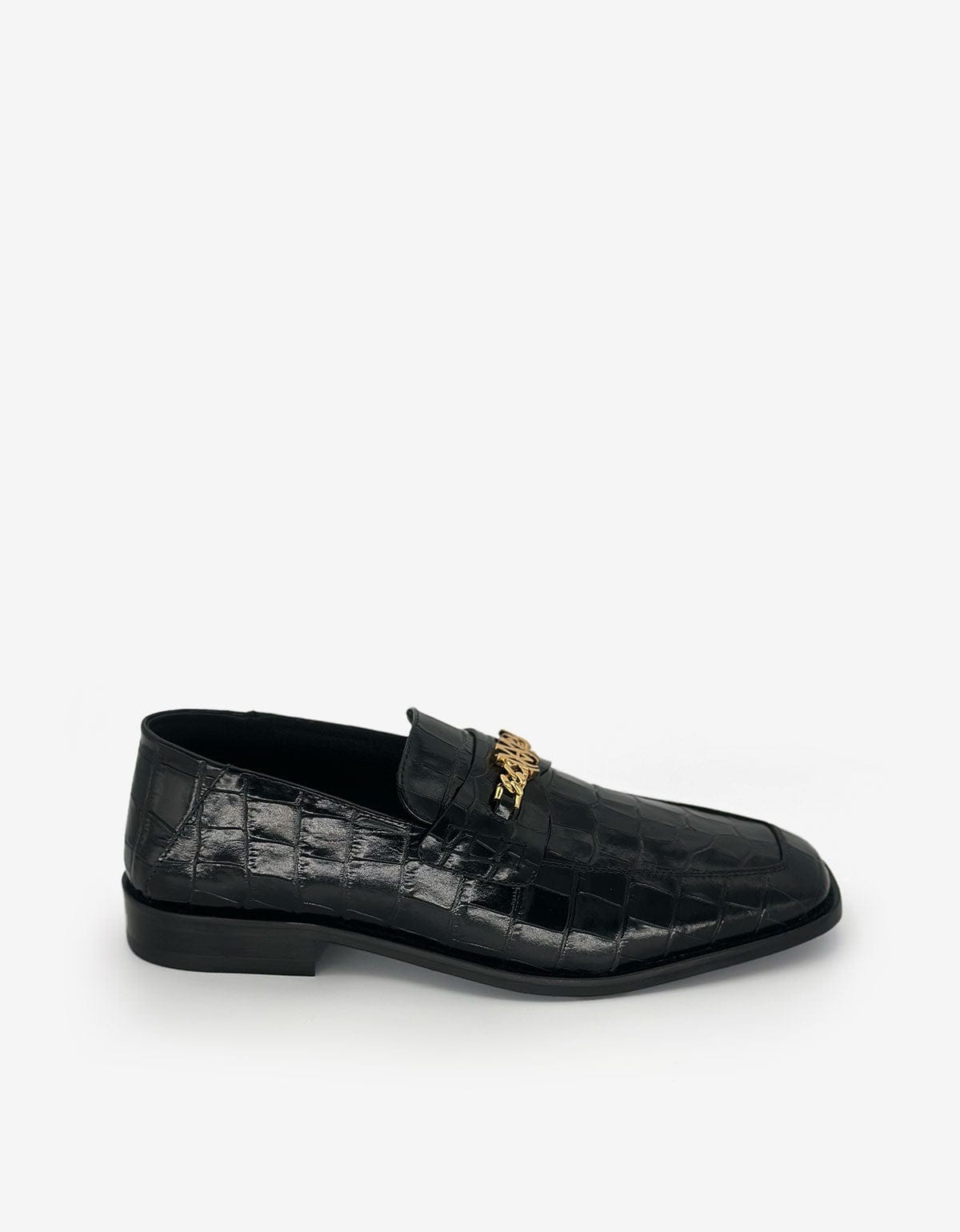 Amiri Black Croc MA Loafers AMFOLR1031 001