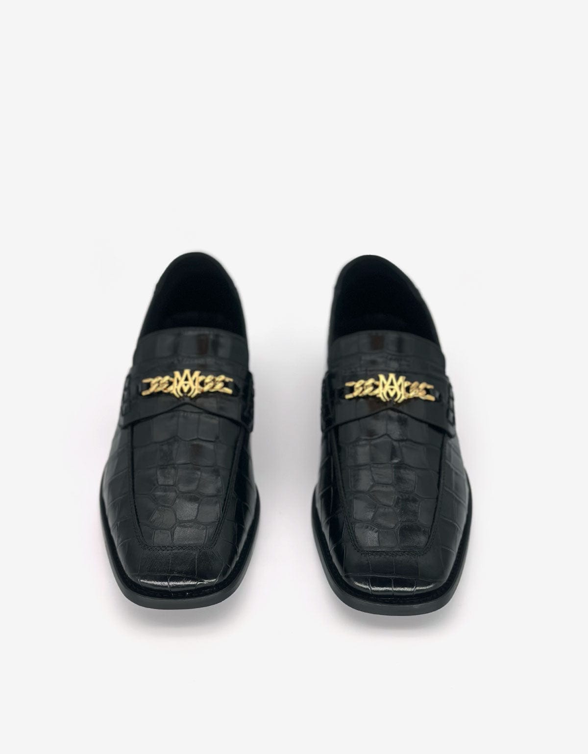 Amiri Black Croc MA Loafers AMFOLR1031 001