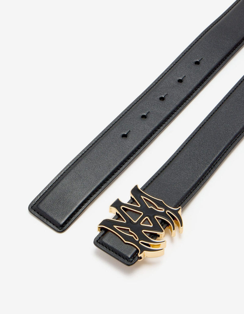 Amiri Black MA Core Logo Belt