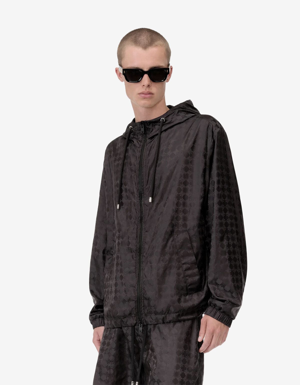 Amiri Black MA Quad Windbreaker Jacket AMOULW1039 001
