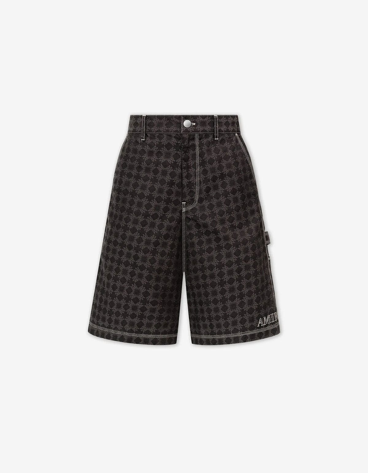 Amiri Black MA Quad Work Shorts | Cotton-Linen | Pre-Fall 2025
