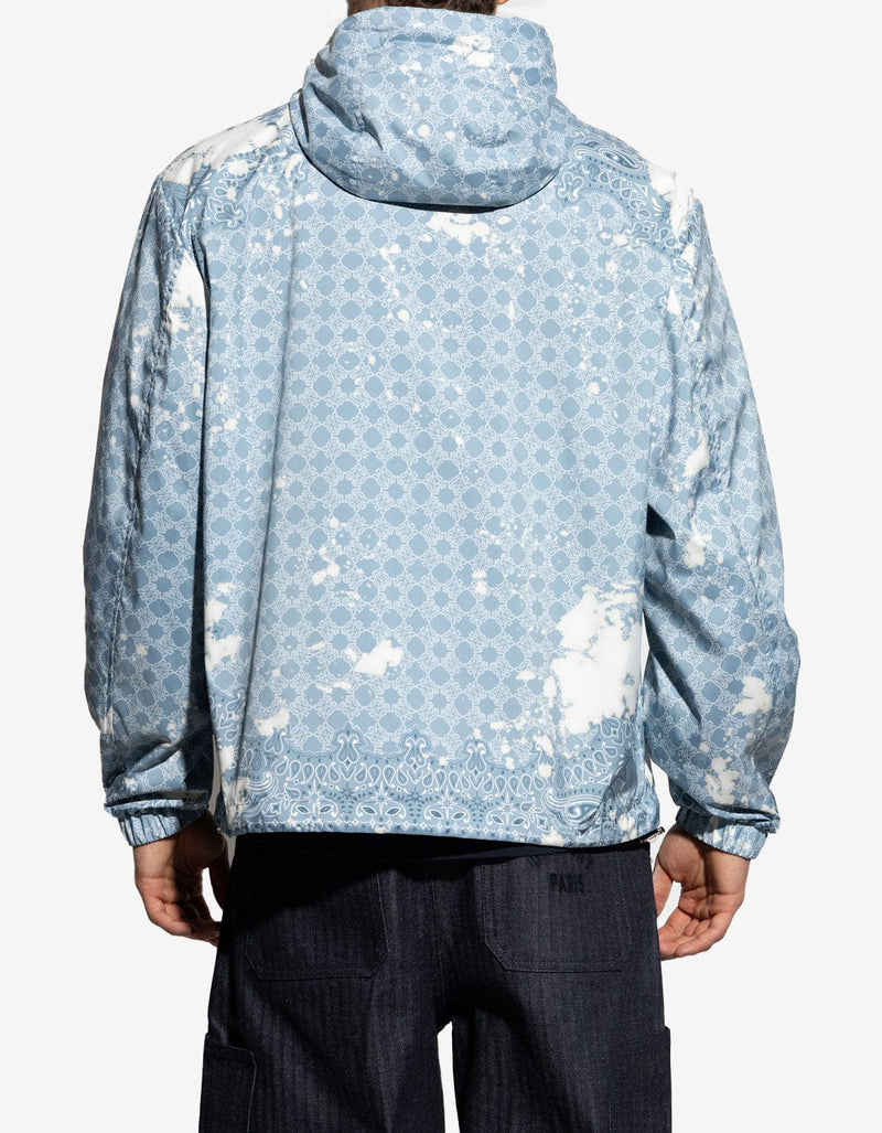 Amiri Blue Bleach Bandana Windbreaker Jacket AMOULW1040 856