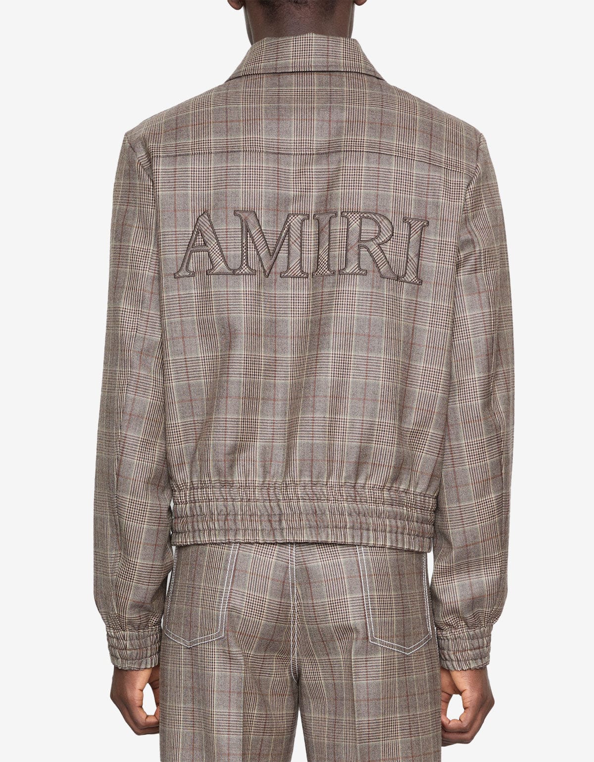 Amiri Brown Check Blouson Jacket AMOUBN1100 268