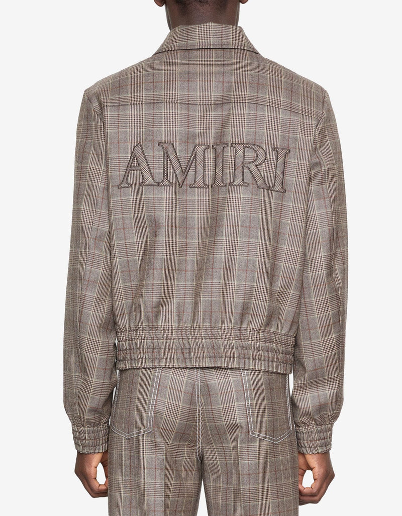Amiri Brown Check Blouson Jacket AMOUBN1100 268