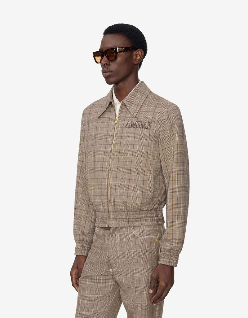 Amiri Brown Check Blouson Jacket AMOUBN1100 268