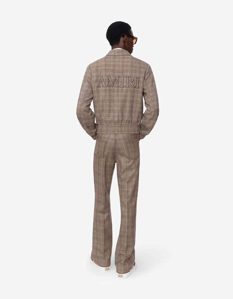 Amiri Brown Check Blouson Jacket AMOUBN1100 268