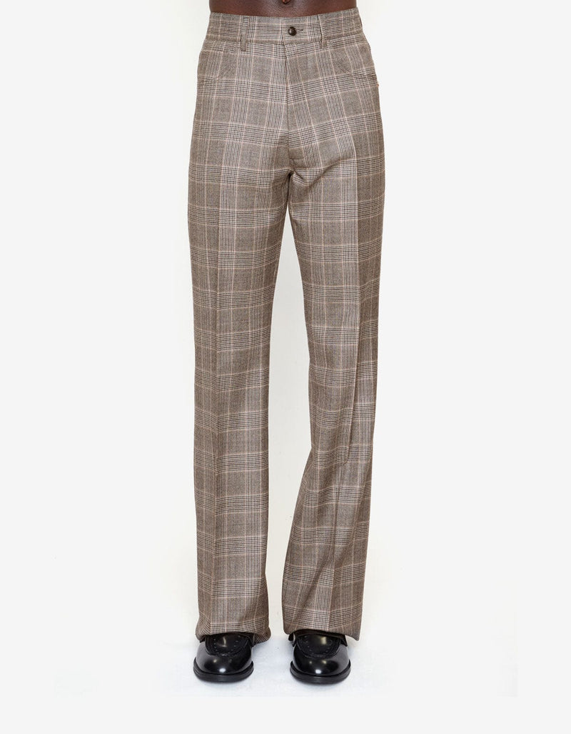Amiri Brown Check Boot Cut Trousers AMSUFP1082 268 