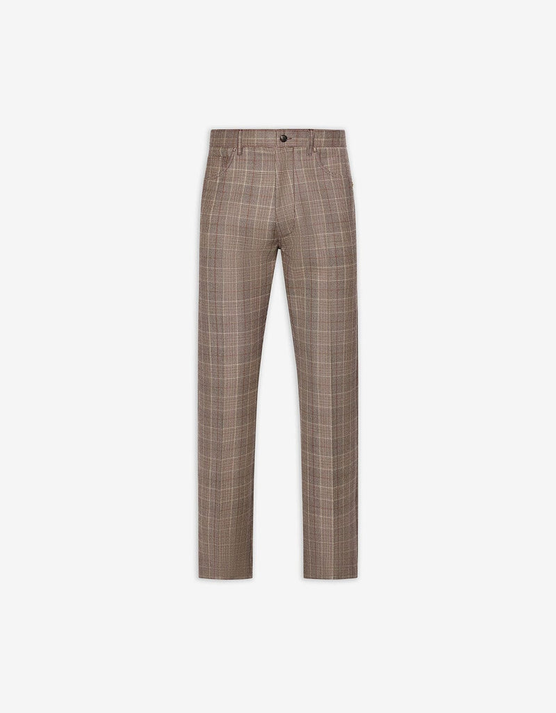 Amiri Brown Check Boot Cut Trousers AMSUFP1082 268