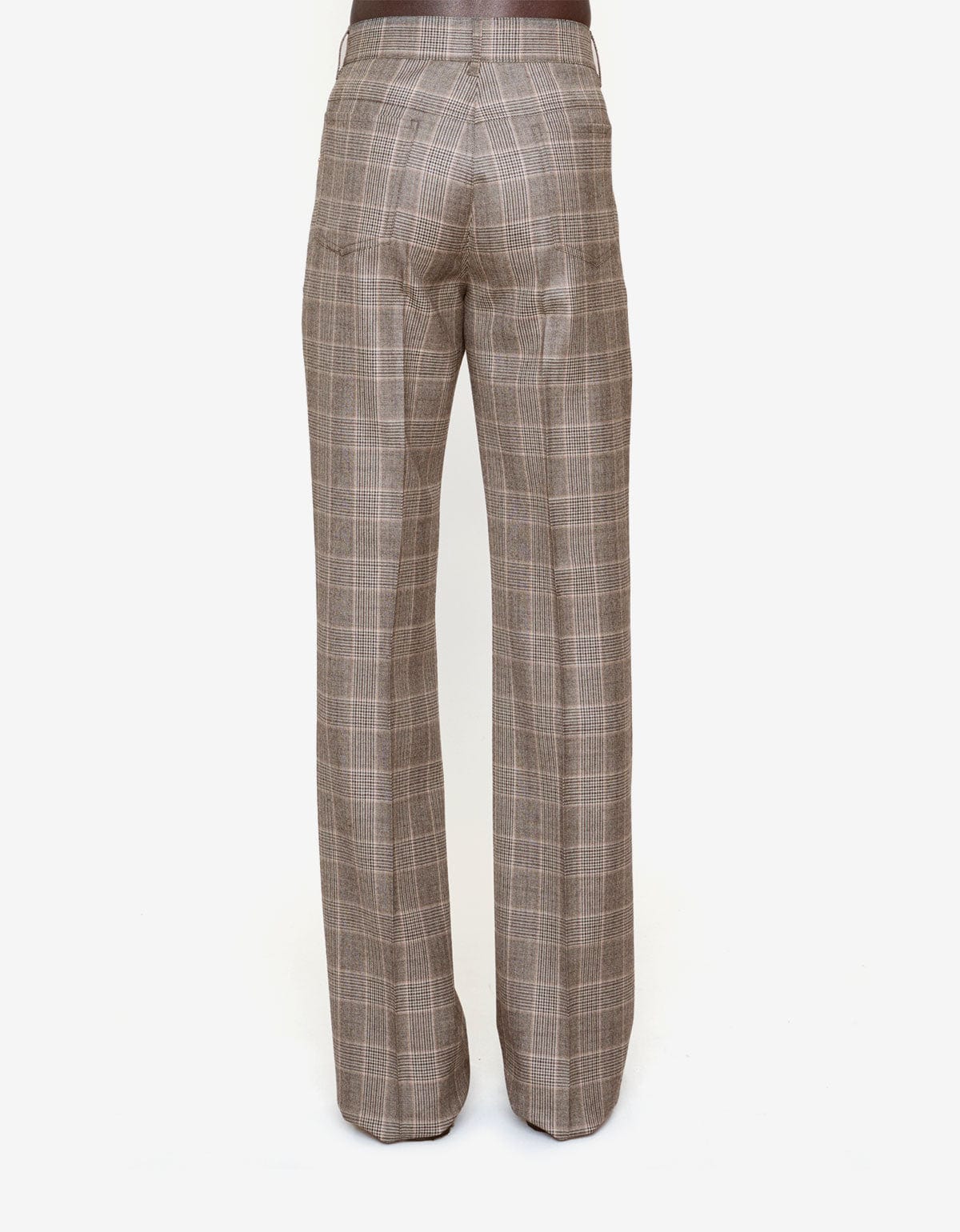 Amiri Brown Check Boot Cut Trousers AMSUFP1082 268 