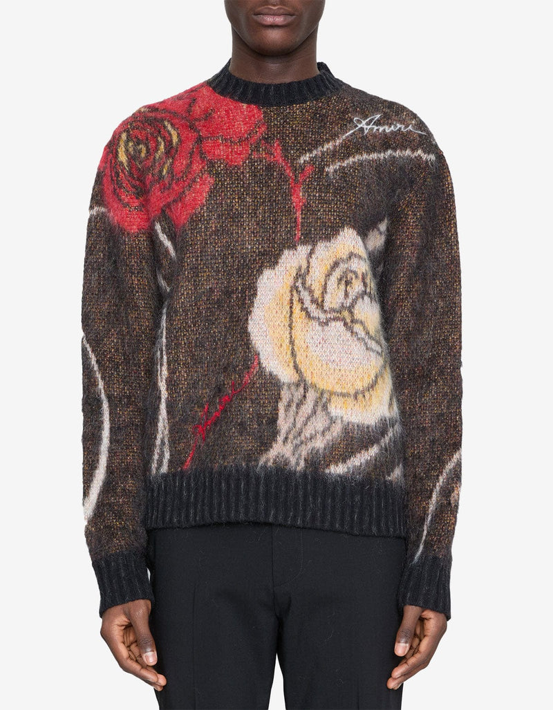 Amiri Brown Floral Sweater AMKNCW1098 001