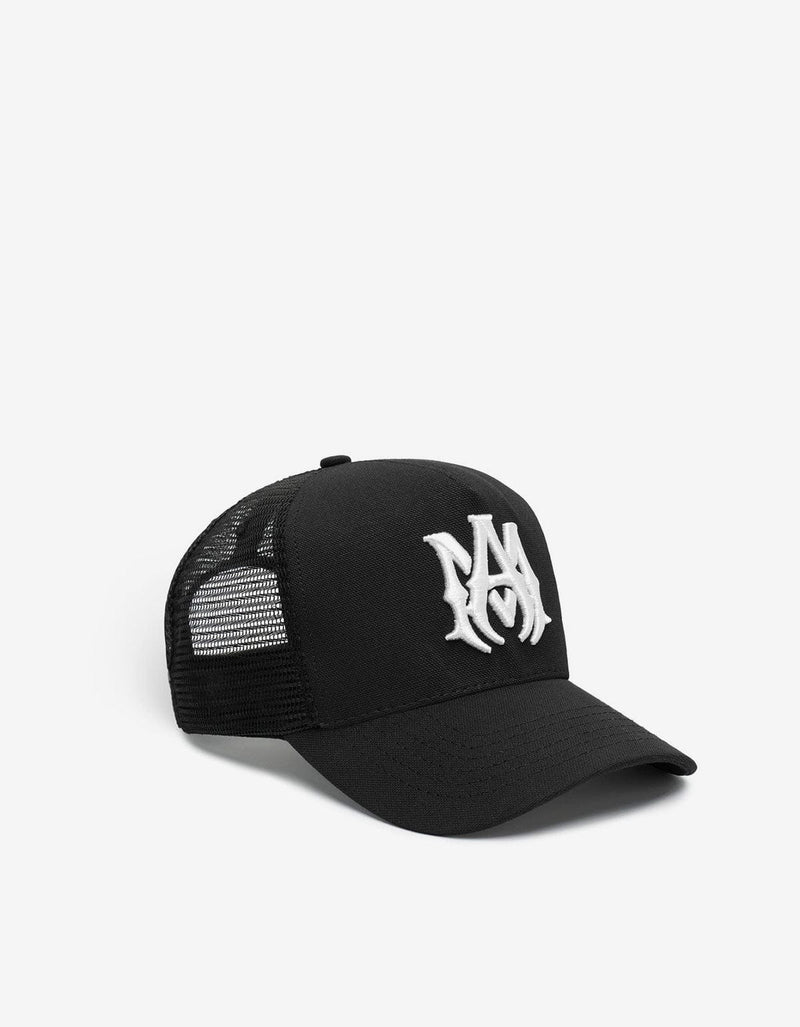 Amiri MA Logo Black Trucker Hat XMAH009 004