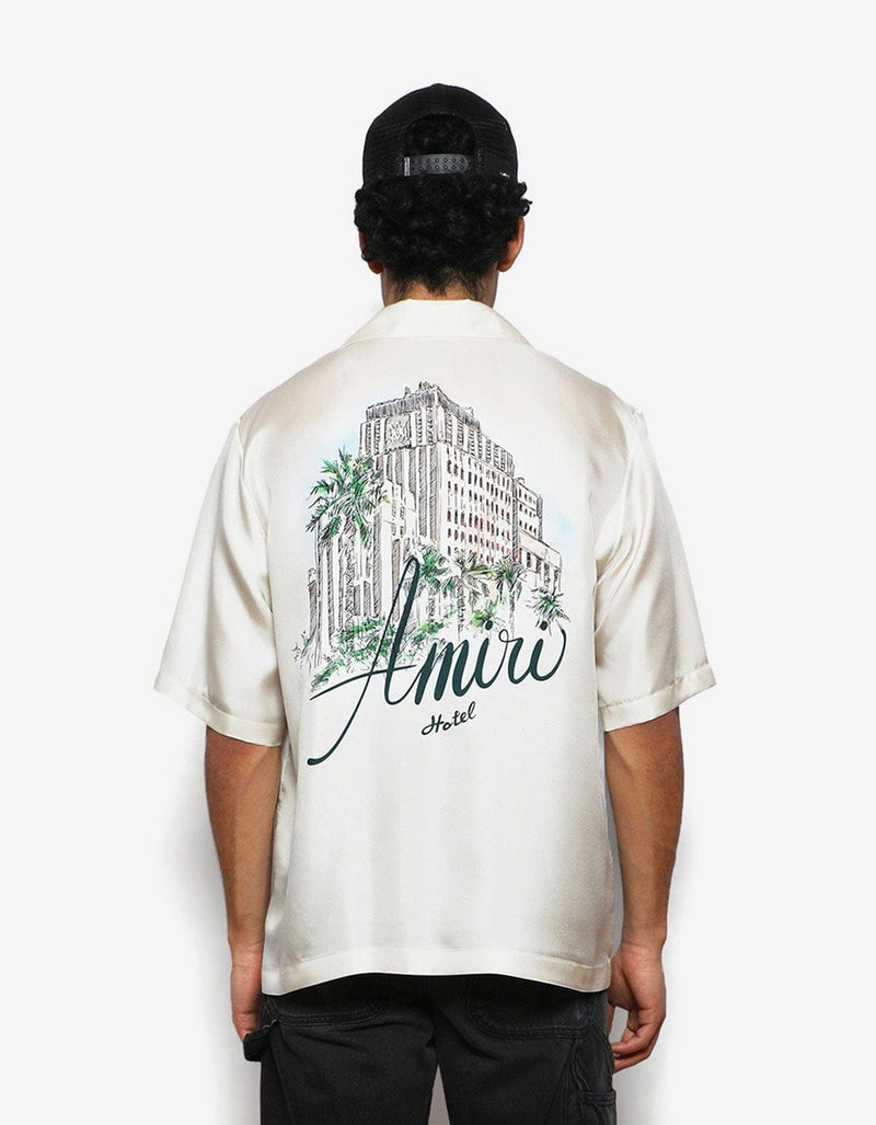 Amiri White Hotel Bowling Shirt AMSTCA1206 271