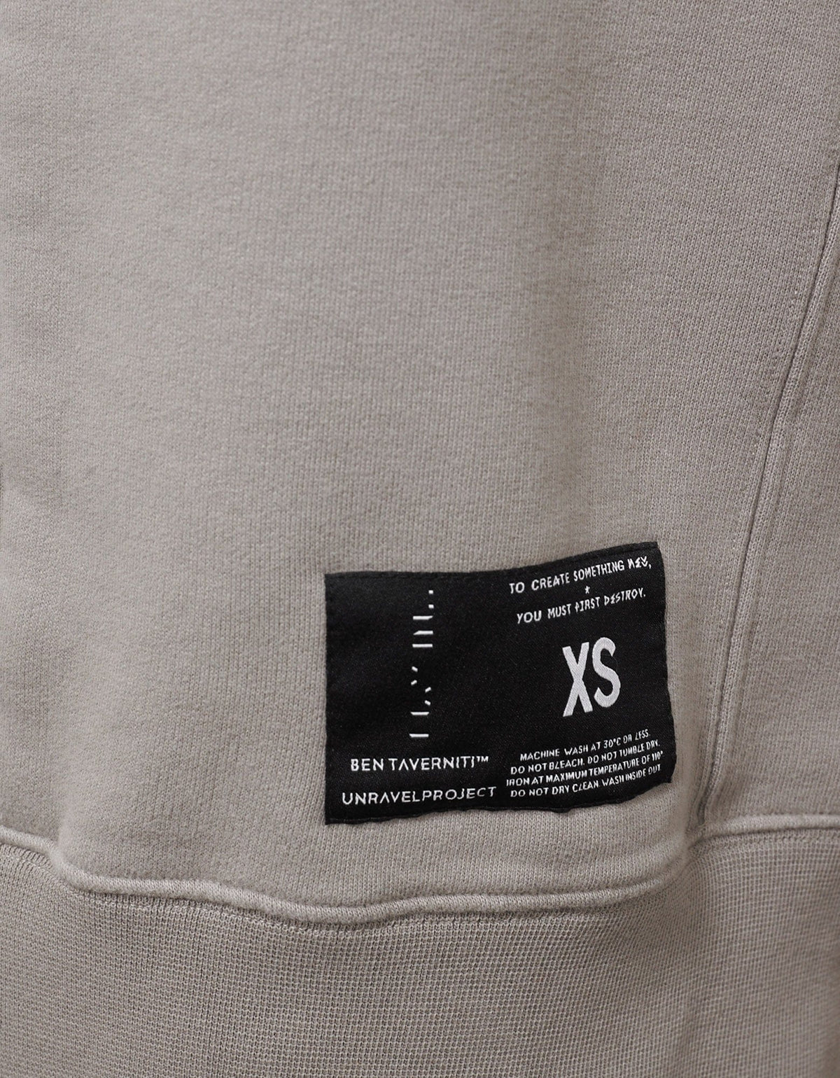 Ben Taverniti Unravel Project Beige Printed Hoodie