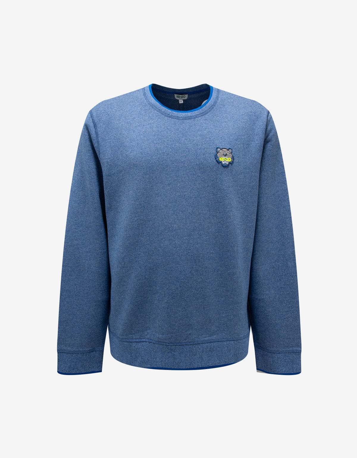 Kenzo Blue Tiger Badge Crew Neck Sweatshirt