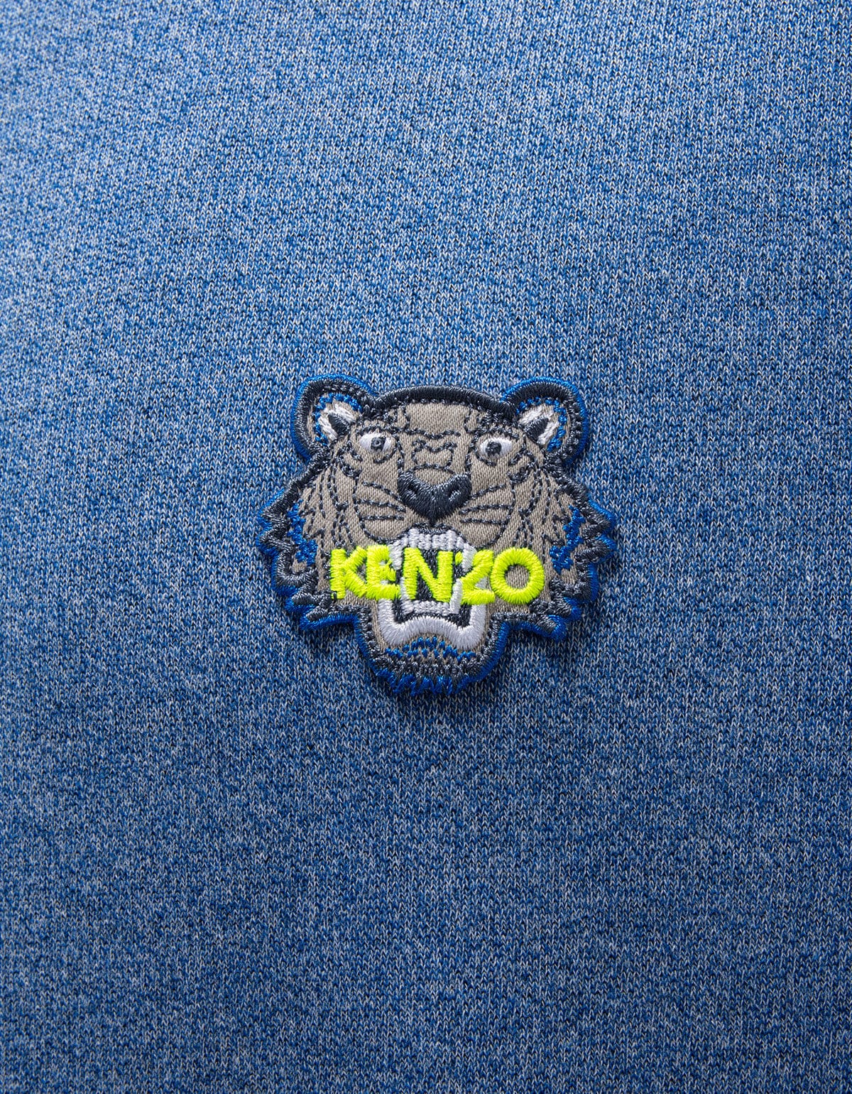 Kenzo Blue Tiger Badge Crew Neck Sweatshirt