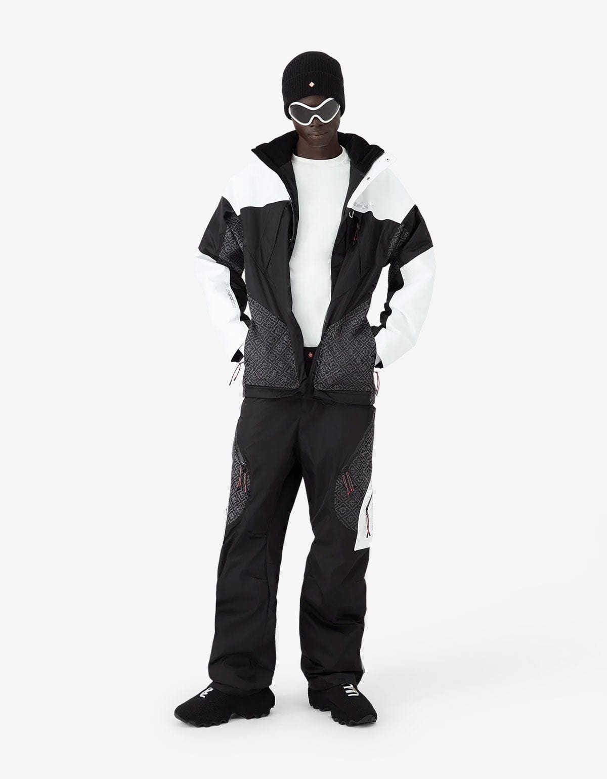 Casablanca Black Cargo Ski Trousers M-AW25-TR-324-01-EX-SKI 