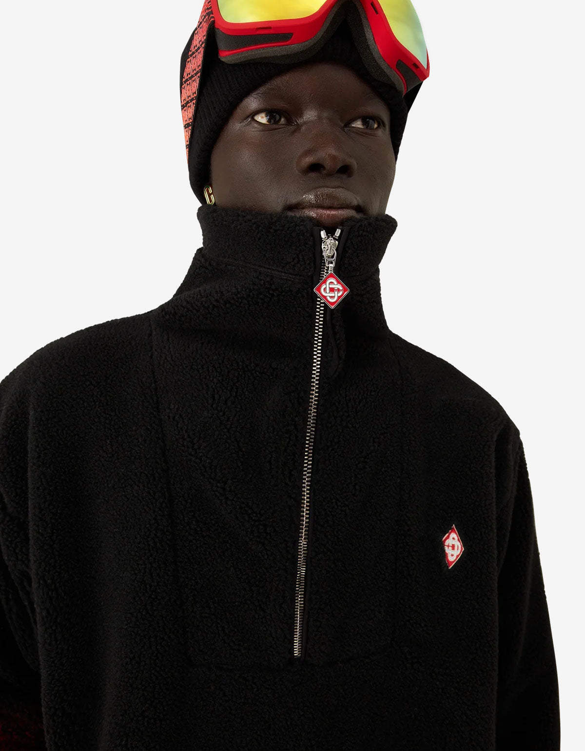 Casablanca Black Gradient Fleece Jacket M-AW25-JK-376-01-EX-SKI