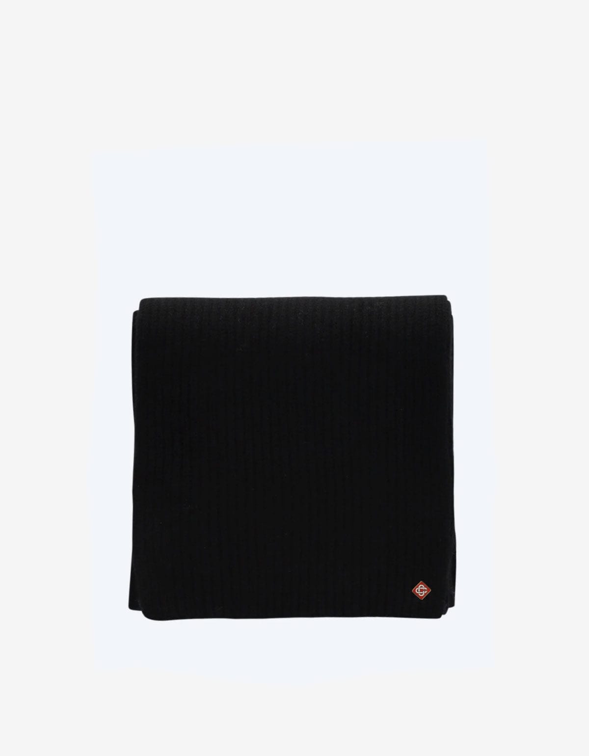 Casablanca Black Half Cardigan Wool Scarf A-AW25-ACC-270-05-EX-SKI