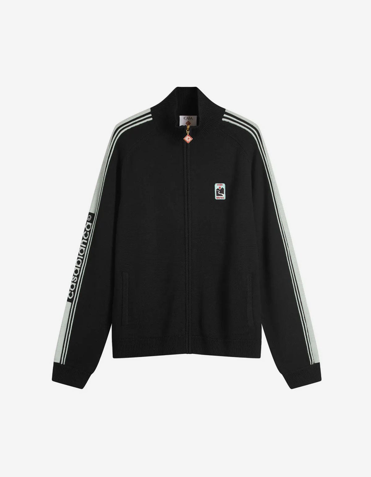 Casablanca Black Merino Wool Track Jacket MPF25-KW-1003-01
