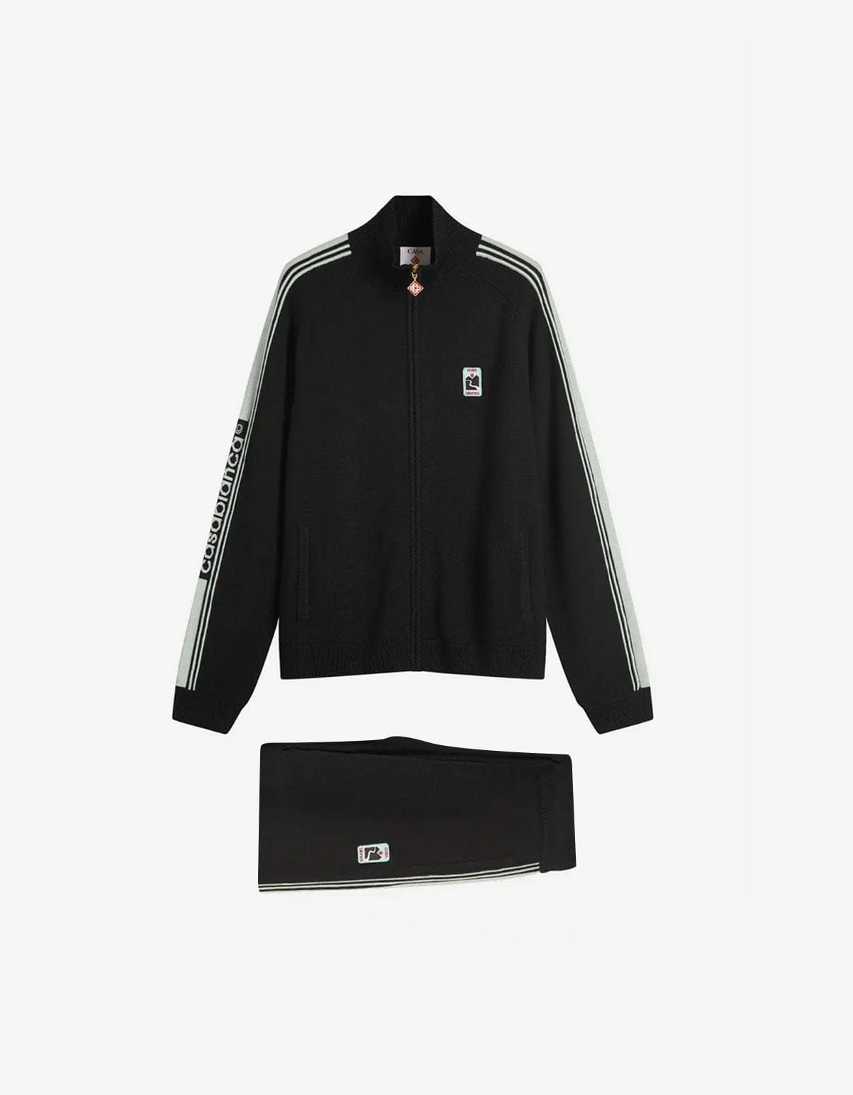 Casablanca Black Merino Wool Track Jacket & Track Pants
