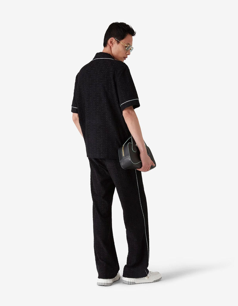 Casablanca Black Monogram Jacquard Towelling Trousers MPF25-JTR-270-01