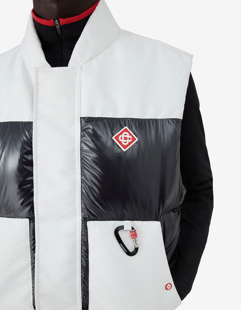 Casablanca Black Ripstop Down Ski Vest M-AW25-OT-191-01-EX-SKI