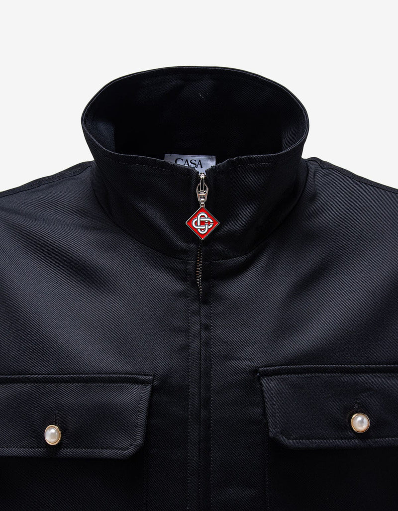 Casablanca Black Workwear Shacket M-AW25-SH-205-01